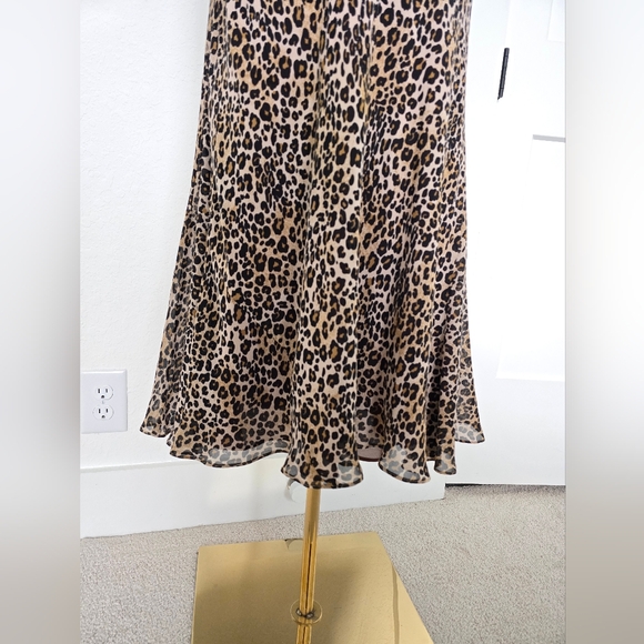 Donna Morgan 100% Silk Leopard Slip Dress – Size 6 - Picture 3 of 6